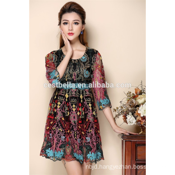 New Ladies Dress Embroidered Designs Dress Wedding Party Dress